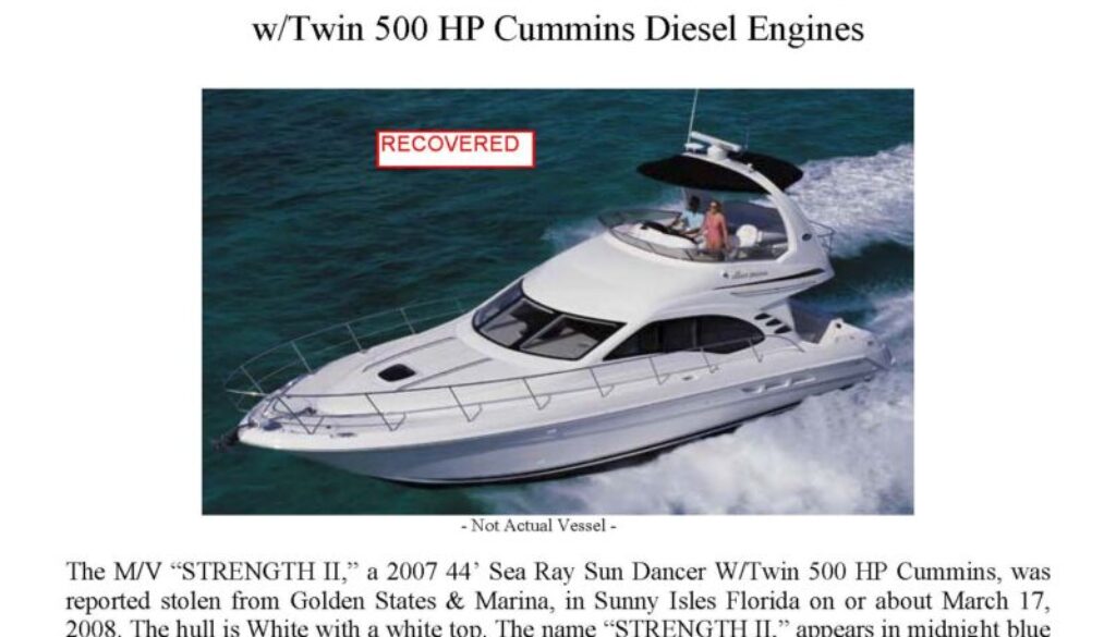 5963-08 Stolen Boat Notice