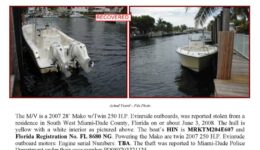 6002-08 Stolen Boat Notice 2007 28 Mako