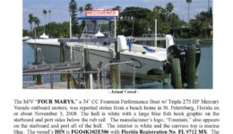6035-08 Stolen Boat Notice -34' Fountain