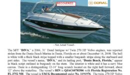 6052-08 Stolen Boat Notice -31' Doral