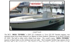 6072-09 Stolen Boat Notice - 32' Contender