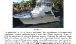 6073-09 Stolen Boat Notice -34' Luhrs