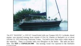 6231-10 Missing Boat Notice - 43' Grand Soleil