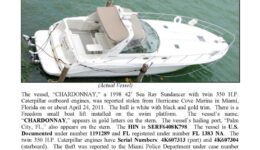 6255-11 Stolen Boat Notice - 42' Sea Ray