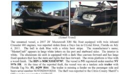 6275-11 Stolen Boat Notice - 28' Mastercraft X80