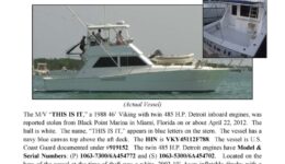 6333-12 Stolen Boat Notice - 46' Viking