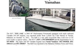 6366-12 Stolen Boat Notice - 40' Powercraft