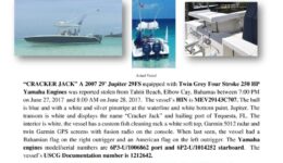 6817-17 Stolen Boat Notice -2007 29 Jupiter